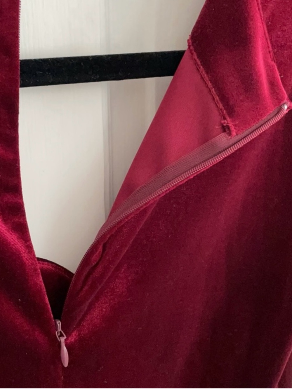 For Love And Lemons Burgundy Velvet Mini Dress - Picture 6 of 6